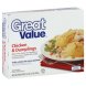 Great Value chicken & dumplings Calories