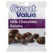 raisins milk chocolate
