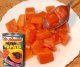 papaya, canned, heavy syrup, drained