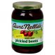 pickled beets ruby red, sliced