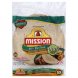 Mission Foods tortillas whole wheat, 96% fat free, medium, soft taco Calories