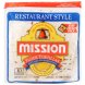 Mission Foods restaurant style flour tortillas soft taco and burrito size Calories