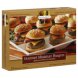 burgers gourmet miniature, applewood bacon & cheddar