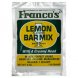 Francos bar mix lemon flavored, sweetened Calories