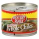 chiles whole, fancy green