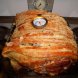 pork, fresh, leg (ham), whole, separable lean and fat, cooked, roasted