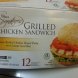grilled chicken sandwich frozen, microwavalbe