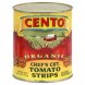 Cento Fine Foods organic tomato strips in puree with basil leaf, chef 's cut Calories