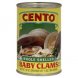 whole shelled baby clams in water & salt added