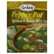 Grace pepper pot spinach soup mix Calories