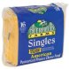 cheese food pasteurized process, american, singles