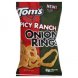 Toms onion rings spicy ranch flavored Calories