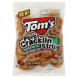 Toms pork cracklin strips mildly seasoned with red pepper Calories