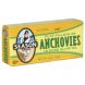 Season flat filets of anchovies in pure olive oil Calories