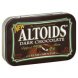 Altoids dipped mints dark chocolate, creme de menthe Calories