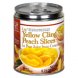 lite yellow cling peach slices