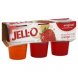 Jell-o strawberry orange gelatin snacks variety pack Calories