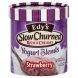 slow churned frozen dairy dessert cultured, yogurt blends, strawberry