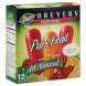 Breyers pure fruit fruit bars assorted Calories