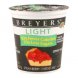 Breyers light lowfat yogurt, strawberry cheesecake Calories