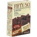 Fifty50 cookie bars, fudge brownie low fat Calories