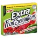 Extra fruit sensations gum sugarfree, sweet watermelon Calories