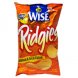 Wise Foods cheddar and sour cream flavored ridgies potato chips Calories