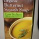 Trader Joes organic butternut squash soup low sodium, gluten free Calories
