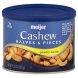 Meijer cashew halves and pieces lightly salted Calories