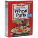 sweetened wheat puffs cereal