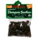 raisins thompson seedless, organically grown
