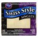 Kroger process cheese food singles, swiss style Calories
