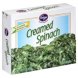 creamed spinach