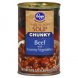 Kroger chunky soup ready to serve, beef with country vegetables Calories