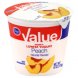 Kroger value yogurt lowfat, peach Calories