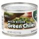 Safeway green chiles mild diced, fire roasted Calories