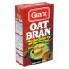 Giant Supermarket oat bran hot cereal Calories