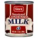 Giant Supermarket sweetened condensed milk Calories