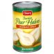 Giant Supermarket bartlett pear halves in heavy syrup Calories