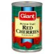 Giant Supermarket red cherries pitted tart Calories