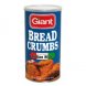 Giant Supermarket bread crumbs flavored italian style Calories
