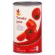 Giant Supermarket tomato juice Calories