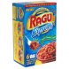Ragu express! spiral pasta & sauce, sweet tomato & garlic Calories