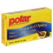 Polar fancy whole smoked oysters in cottonseed oil, salt added Calories