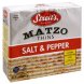 matzo thins, salt & pepper