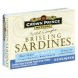 Crown Prince natural brisling sardines in water Calories