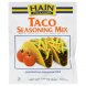 Hain pure foods seasoning mix taco Calories