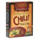Cuginos ridiculously delicious! chili! fixin 's mix Calories