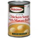 Manischewitz chicken soup with matzo balls condensed, clear Calories