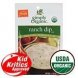 Simply Organic Foods ranch dip mix Calories